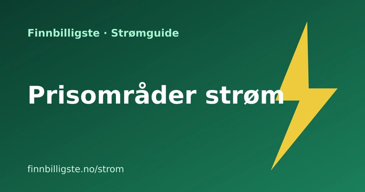 Prisområder for strøm: NO1–NO5 forklart